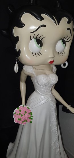 Betty in Wedding Dress Betty Boop in Bruidsjapon Polyester