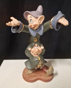 Snow White Dancing Partners Dopey and Sneezy Wdcc Figurine Boxed retired Collectible Porcelain