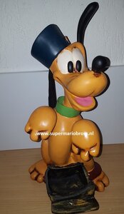 Pluto sitting With Mailbox Disney Big Fig Statue Rare Polyester Boxed