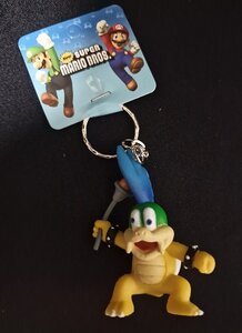 Larry Koopa blauwe kuif Koopalings Action Figure Sleutelhanger supermario Keychain 